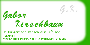 gabor kirschbaum business card